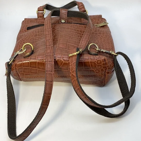 Patricia Nash Crossbody/Backpack British Tan Leather Bag EUC - Picture 10 of 10